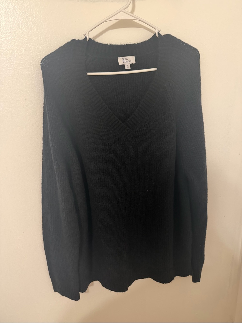 Kim Rogers Women’s Black V-Neck Sweater